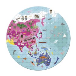 Puzzle ilustrado a dos caras "Planeta azul"  208 piezas.