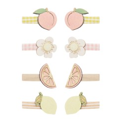 Mini pinza clips de pelo Peachy citrus - Mimi & Lula