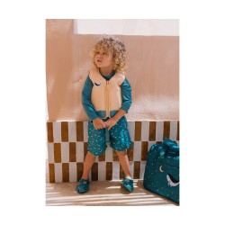 Bolso de Playa con Rejilla Whale Teal