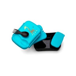 Caja de Almuerzo N'ice Box Kids Jirafa Turquoise