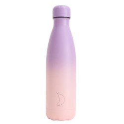 Botella Chilly´s gradiente 2026 - Peach & purple 500 ml.