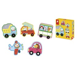 Set 5 puzzles evolutivos - Vehículos