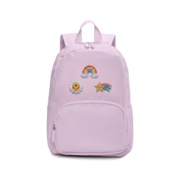 Mochila Solid Color Lavender + 6 Parches Autoadhesivos Happy Day