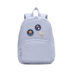 Mochila Solid Color Sky + 6 Parches Autoadhesivos Space