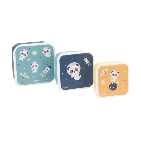 3 Cajas Almuerzo Pandas in Space