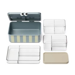 Caja de Almuerzo con 3 Bandejas Extraíbles Blue
