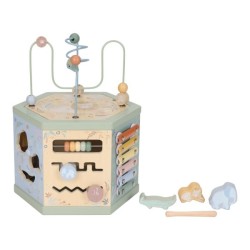 Cubo madera actividades hexagonal Safari Friends - Little Dutch