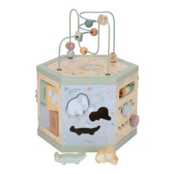 Cubo madera actividades hexagonal Safari Friends - Little Dutch