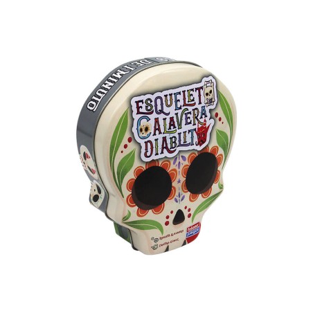 Esqueleto, calavera y diablito
