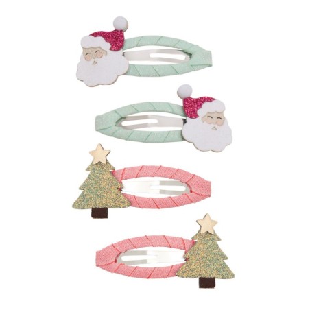 Clips de pelo Santa and Christmas tree - Mimi & Lula